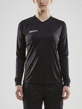 Craft Sport-Langarmshirt (Trikot) Squad Solid - hohe Elastizität, ergonomisches Design - schwarz Damen